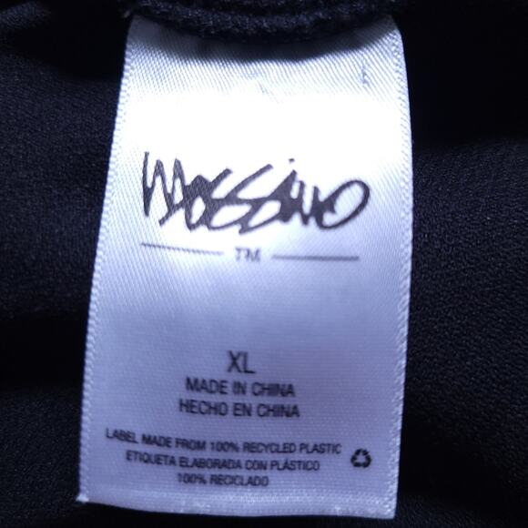 Mossimo One Piece Swimsuit XL Black Cream Piping Scoopneck Back Scoop - Picture 5 of 6